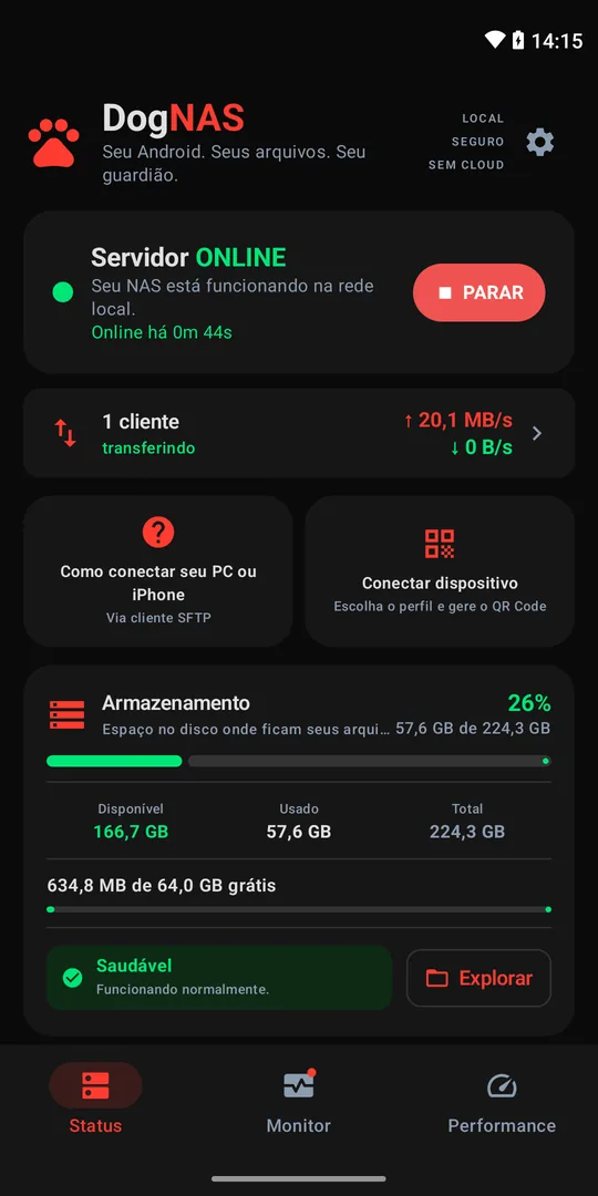 Servidor DogNAS online